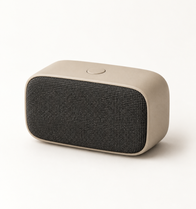 Enceinte fictive dans une étude de composition vert pâle
